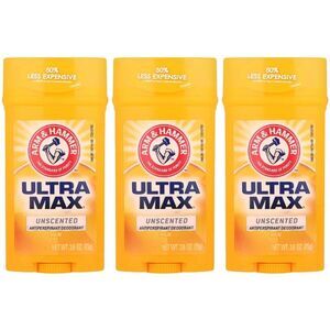 3-PACK Arm & Hammer Ultramax Deodorant Unscented 2.6 oz